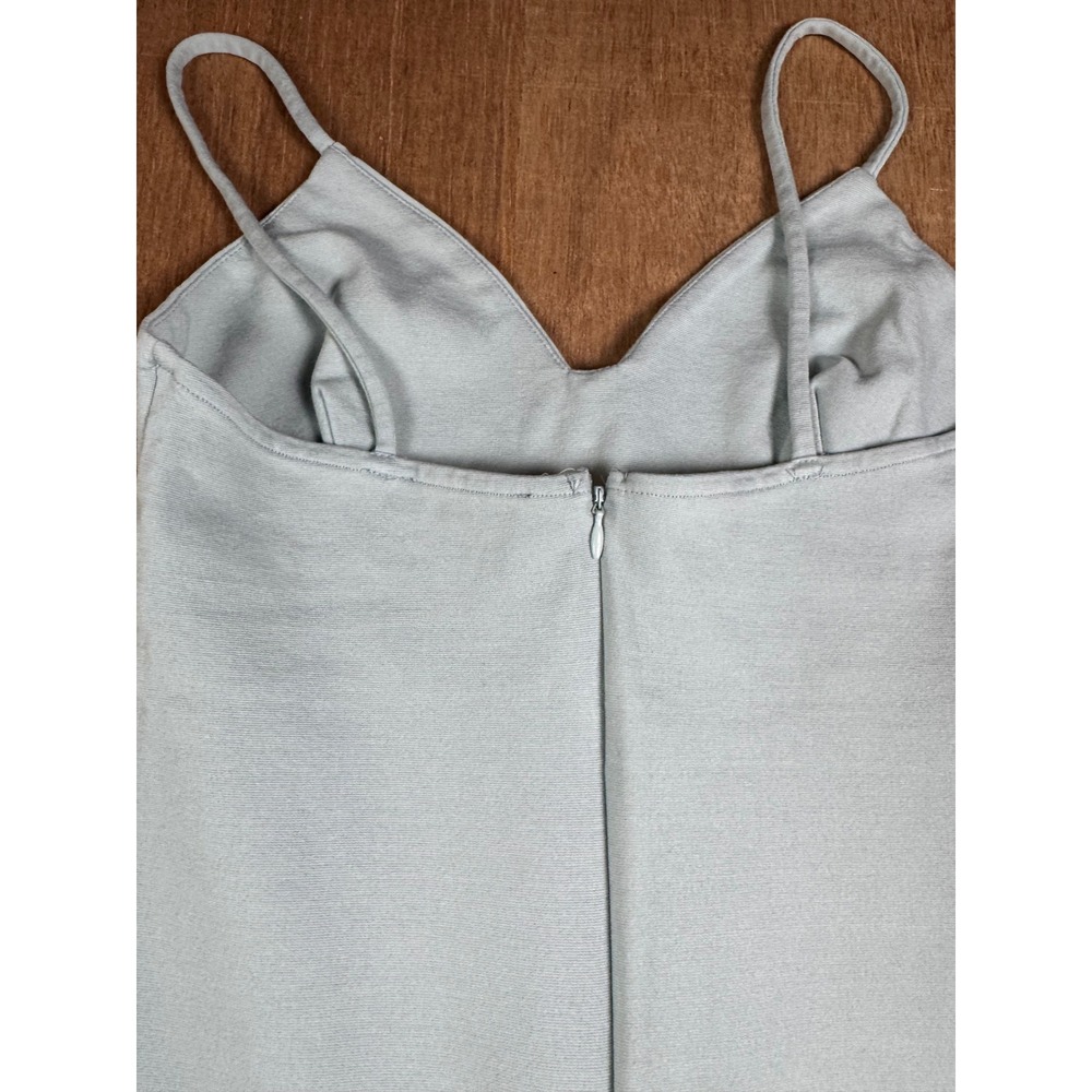 Lulus Midi Spaghetti Strap Sheath Dress Mint Green V Neck Bodycon - Picture 14 of 15